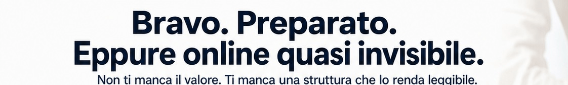Bravo. Preparato. Eppure online quasi invisibile.